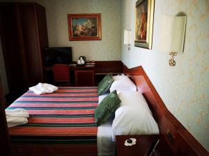博尔塞纳皇家酒店的配有一张床和一张书桌的酒店客房
