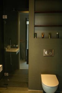 乌得勒支CREATIVE VALLEY NEST – Luxury Rooftop Apartments的一间带卫生间和水槽的浴室