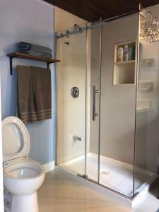 尼亚加拉瀑布布鲁盖布尔斯住宿加早餐酒店的带淋浴和卫生间的浴室
