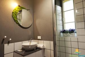 阿科Primo Passo Apartments的一间带水槽和镜子的浴室