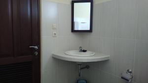 乌布普拉山蒂住宿加早餐酒店的浴室设有水槽和墙上的镜子