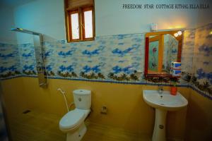 埃拉ELLA FREEDOM STAR COTTAGE的一间带卫生间和水槽的浴室
