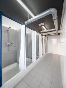柏林柏林普伦茨劳贝格吉拉特酒店的设有带步入式淋浴间和步入式淋浴间的浴室