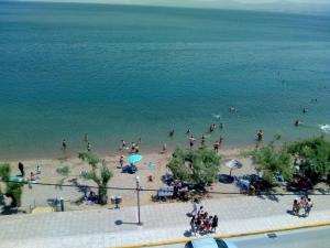 哈尔基斯Poseidon Hotel的一群人,在海滩上