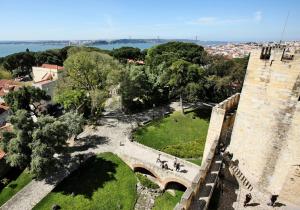 里斯本Solar do Castelo - Lisbon Heritage Collection - Alfama的从城堡欣赏到杜布罗夫尼克市的空中景色