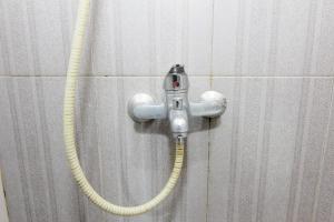 日惹Embe Joglo Homestay的连接到淋浴墙上的软管