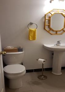 CampbellfordCampbellford Studio Apt 4的浴室配有白色卫生间和盥洗盆。