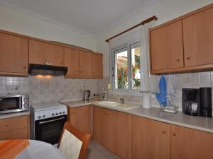 Edelweiss Apartment by TravelPro Services Kallithea Halkidiki的厨房或小厨房