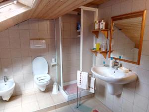 TelveB&B PRA' DEI CERVI的一间带卫生间和水槽的浴室