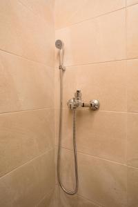 拉加纳斯River TreeHouse的浴室内带软管的淋浴