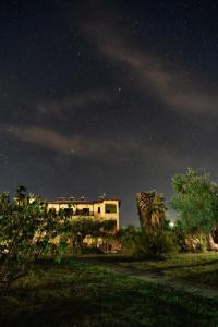 基拉奇尼卡莉奥皮别墅酒店的夜空下的房子