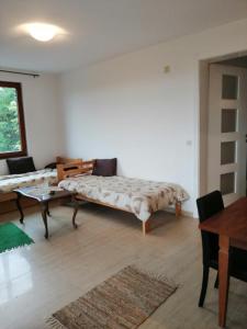 索科矿泉村Vila Akademik A2的客厅配有沙发和桌子