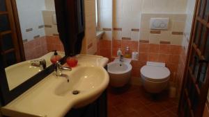 普拉吉拉托La Segheria的一间带水槽和卫生间的浴室