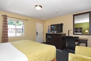阿兹利阿德斯里埃克斯苑酒店的配有一张床和一张书桌的酒店客房