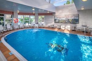 卡拉费尔Hotel Canada Palace的在酒店房间的一个大型游泳池