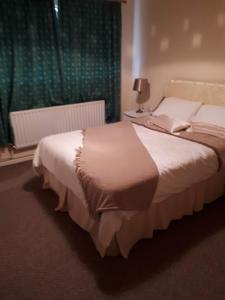 Belcoo3 MacNean Park的一间卧室设有一张床和一个窗口