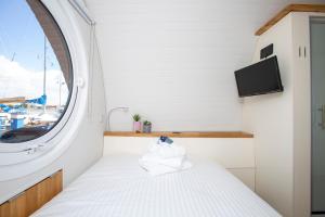 埃姆斯沃思Samphire Ark 900的小房间设有床和窗户