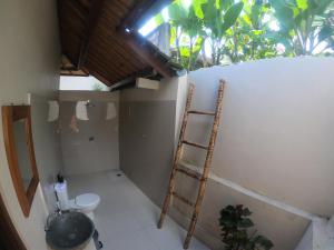 希德门Rumah Sidemen的一间带梯子和卫生间的浴室