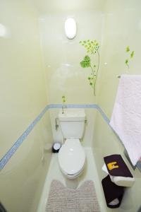 京都Cozy house 411 free wifi a rented electric bicycle的浴室配有浴缸内的卫生间