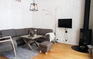 利勒哈默尔Cozy Home In Lillehammer With Wifi的带沙发、桌子和电视的客厅