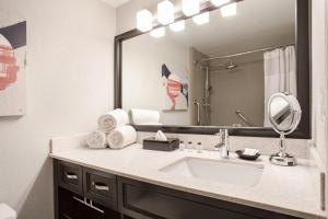 科斯塔梅萨奥兰治县科斯塔梅萨皇冠假日酒店的一间带水槽和镜子的浴室