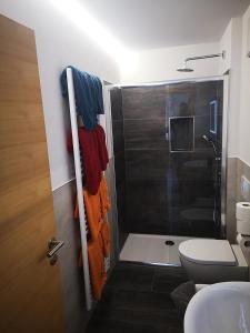 圣坎迪朵加尔尼 - 阿姆贝格休格尔酒店的带淋浴和卫生间的浴室