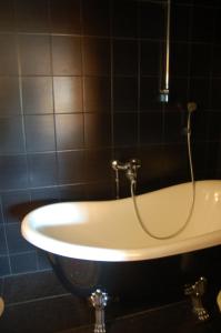 拉赫蒂Garden Villa Lahti的浴室设有浴缸和淋浴。