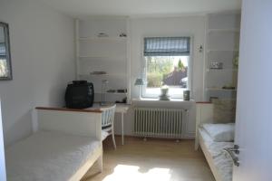 格吕克斯堡Appartement Seelücke的带沙发和窗户的客厅