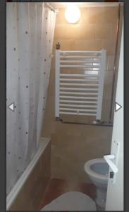 索科矿泉村Apartman Luka的一间带卫生间和淋浴及窗户的浴室