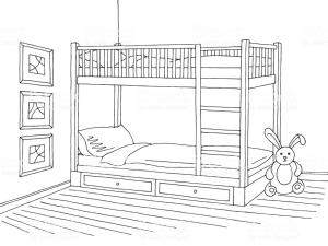 贝尔法斯特Vagabonds Hostel的黑白间 - 带双层床和兔子