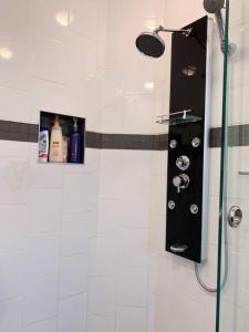 多伦多Nice rooms with private bath in Mid Town Toronto的带淋浴喷头的浴室
