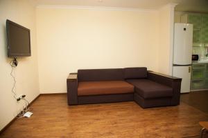扎波罗热2 Rooms Luxury Apartment on Divnogorskaya 13 Street的带沙发和电视的客厅