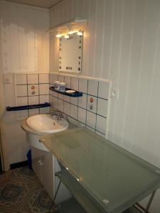 坦恩莱斯弗鲁斯蒂坦恩公寓的一间带水槽和镜子的浴室