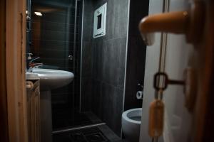 阿尔·阿尔兹圣米歇尔木屋的一间带水槽和卫生间的小浴室