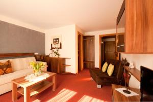 奥伯林塔尔的里德泽尔泽公寓的客厅配有沙发和桌子