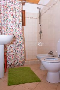 萨尔雷Ca Bonita的浴室配有卫生间、盥洗盆和淋浴。