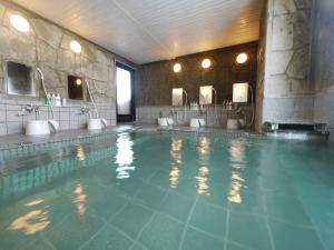高崎高崎益尼斯古奇鲁特旅馆的在酒店房间的一个大型游泳池
