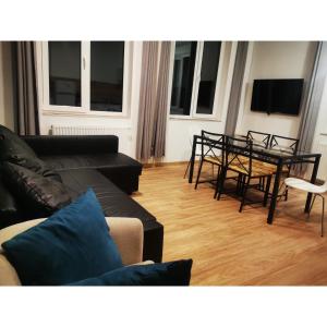 齐莱涅克Apartamenty Zieleniec的客厅配有沙发和桌椅