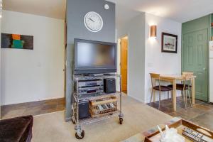 马姆莫斯湖La Vista Blanc 39的客厅配有一台带卫星平面电视