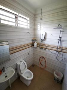 Cukai阿美拉民宿的一间带卫生间和水槽的浴室