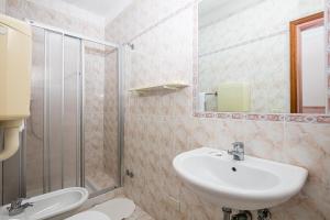 利尼亚诺萨比亚多罗艾尔庞特酒店的一间带水槽和淋浴的浴室