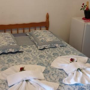 佩鲁伊比巴尔加斯佩鲁伊比酒店的卧室配有2条毛巾。