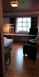 Lyngen Fjordhotell客房内的一张或多张床位