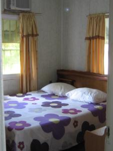 帕拉马里博Cosy home for short stay or a weekend getaway的一间卧室配有一张带两个枕头的床