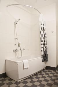 雷泽克内涅日克内可隆纳酒店的带浴缸和淋浴的浴室