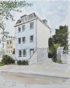 LemiersB&B Holset70的白色房子的画