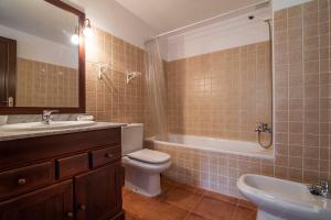 巴奎伊拉-贝莱特NOGUERA de Alma de Nieve的浴室配有卫生间、盥洗盆和淋浴。