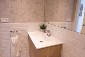 萨拉曼卡比萨拉曼卡公寓的一间带水槽和镜子的浴室