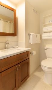 檀香山Imperial Hawaii Resort的一间带水槽和卫生间的浴室