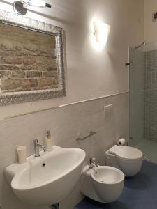 阿西西Appartamento Sant'Apollinare的一间带水槽和卫生间的浴室